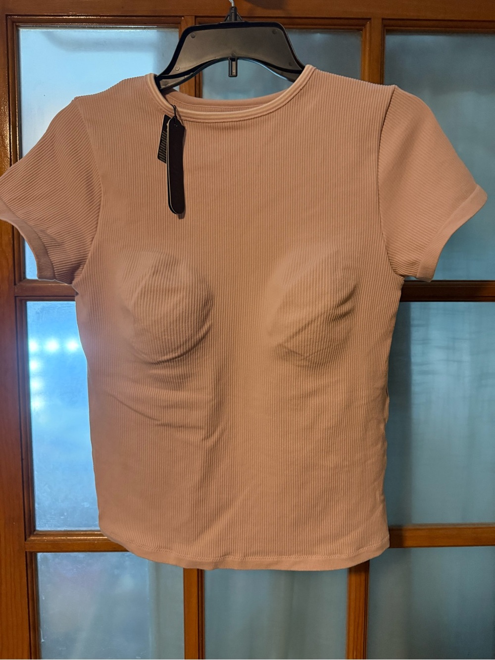 SKIMS X NIKE Ribbed Seamless Baby T-shirt - Picture 4 of 7